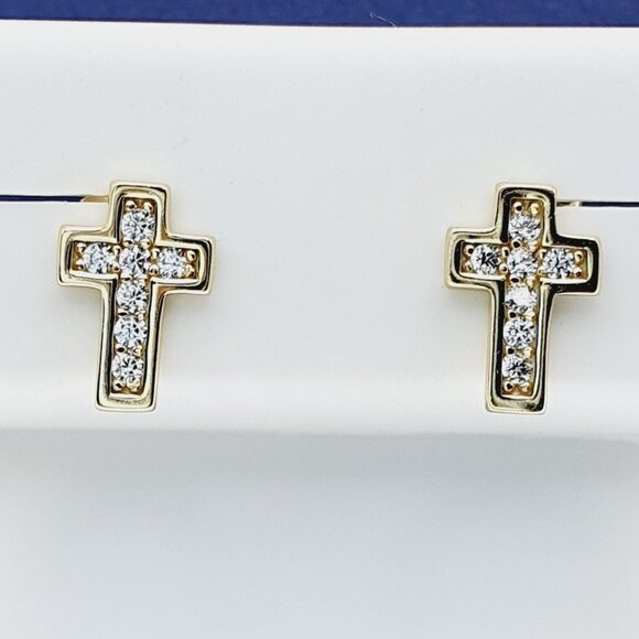 925 Sterling Silver CZ Stud Earrings for Women/Girl, US925P1206 - Picture 5 of 8